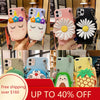 apple iPhone 13 iphone11 pro max  Case 3D Unicorn Cat Flower Silicone Coin Wallet Casing Cover