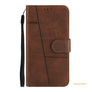 Leather Flip case for iPhone 12 Pro Max 13 11 stylish cover shell with stand holder and card slot window hole wallet back cover For apple X XR XS Max 78 plus SE 2020 with magnetic plate