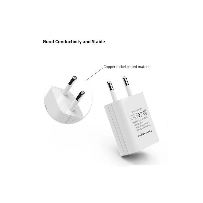 5V 1A CE Certified Universal EU USB Wall Charger Adapter for iPhone Android phones