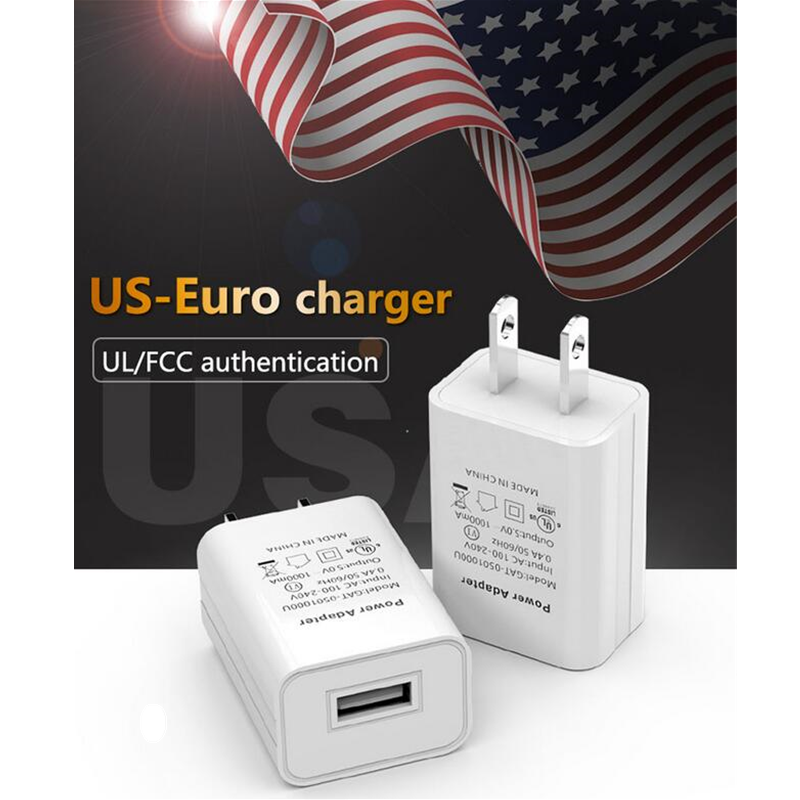 5V 1A UL Certificated Universal USB Travel wall charger for iPhone Samsung All cell phones