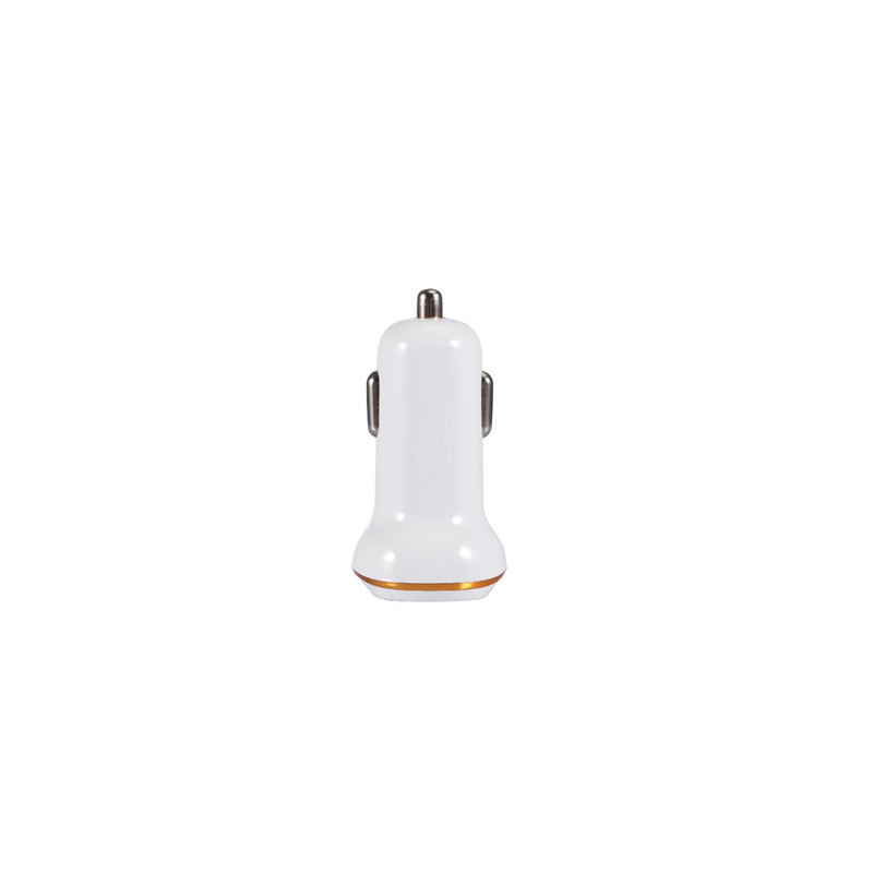 High quality 5V 2A Dual USB Port Car Charger with Gold Ring