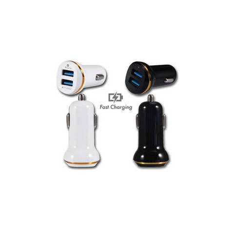 Image of High quality 5V 2A Dual USB Port Car Charger with Gold Ring