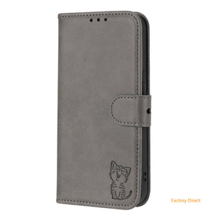 Galaxy A01 A11 A21S A41 A51 A71 A81 A91 Casing Luxury Shockproof  Leather phone case with stand holder and bank card slot photo window wallet back cover For Samsung A12 A22 A32 A42 A52 A72 A82 A03Sultra plus fe with magnetic plate