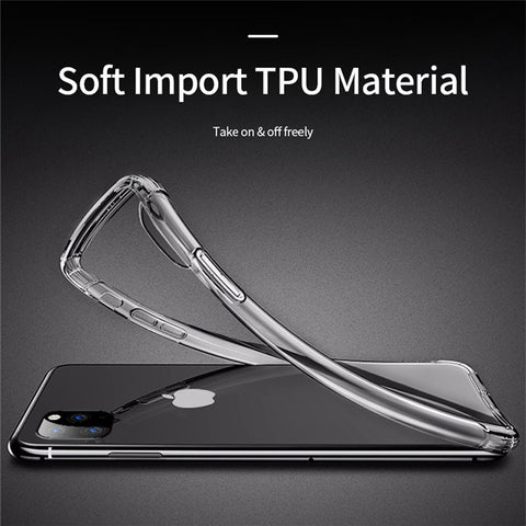 Image of iPhone 13 pro max 12 Mini 11 Pro Max Case Luxury Transparent Shockproof Silicone Phone Case For apple X XR XS Max SE 2020 Case Silicone Back Cover with airbag