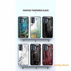 Marble design glass back cover case for Samsung A1 Sery