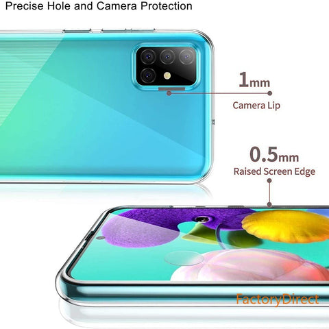 Image of Samsung Galaxy A01 Core A11 A21 A21S A31 A41 Ultra thin Phone Back Funda for A51 A71 A81 A91 5G 360 Full Cover Case Soft TPU Bags