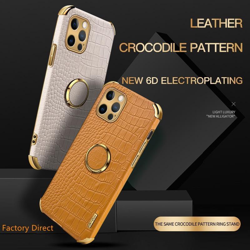 Samsung Galaxy A sery case Crocodile leather design cover with ring holder