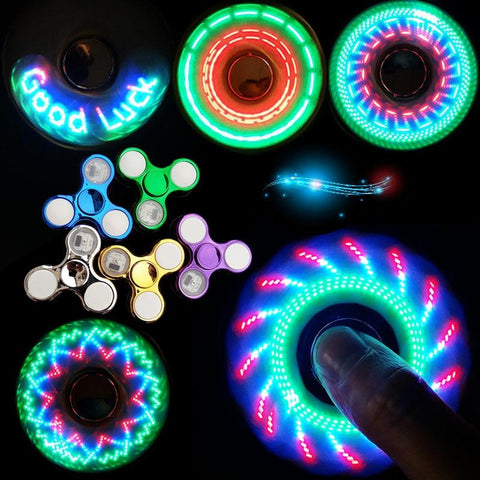 Image of 6colors Creative LED Light Luminous Fidget Spinner Changes Hand Spinner Golw in the Dark Stress Relief Toys For Kids