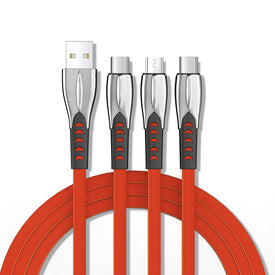 5ft extra long 3in1 3A High Speed Charging Cable Charger for ios Micro USB Android and Type C