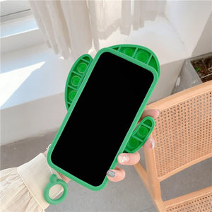 IPhone 11 12 Pro Max Mini Cactus Model Relive Stress Popit Push Bubble Phone Case Cover For X XS XR XSMAX 8 Plus Silicone Cover