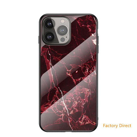 Image of Marble design glass back cover case for Samsung A2 Sery