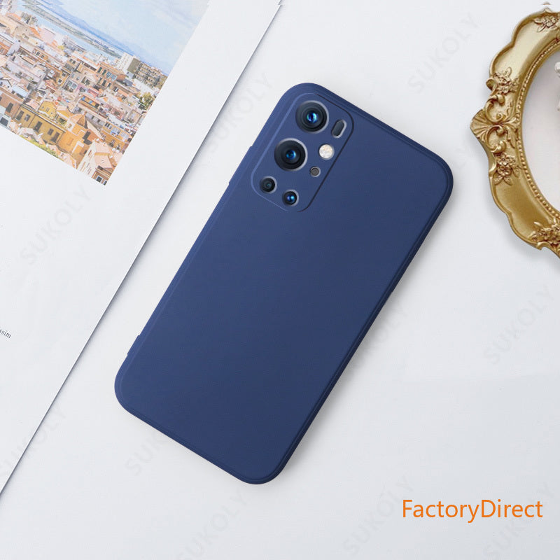 Liquid Silicone Soft Case For OnePlus 9R 9 Pro 8T 8 Pro Shockproof Square Candy Color Phone Case Camera Protective Cover