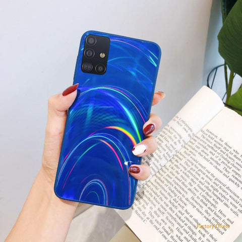 Image of Aurora design Fancy shining colorful phone case back cover for Samsung S M J Note Sery