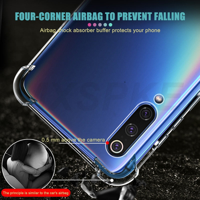 Samsung Galaxy A90 A80 A70 A60 A50 Shockproof Clear Transparent Silicone Phone Case For  A21 A31 A41 A51 7 8 91 5G Protection Back Case