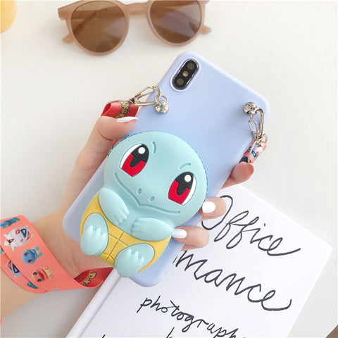 Image of Oneplus 8 8T 8pro one plus 7 7t pro Case Coin Purse Wallet 1+ 8 7 pro Phone Stand Case Neck Strap