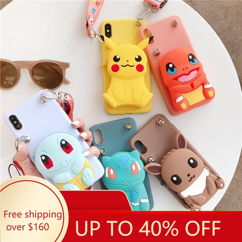 Image of Oneplus 9 9pro NORD1 1 100 5g Case Coin Purse Wallet 1+ 9 pro nord 10 100 5G one plus z Phone Stand Case Neck Strap