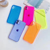 iPhone 13 12 11 Pro Max mini Fluorescent color phone case clear pink yellow purple orange blue wholesale bulk price back cover For apple X XR XS Max 78 plus SE 2020