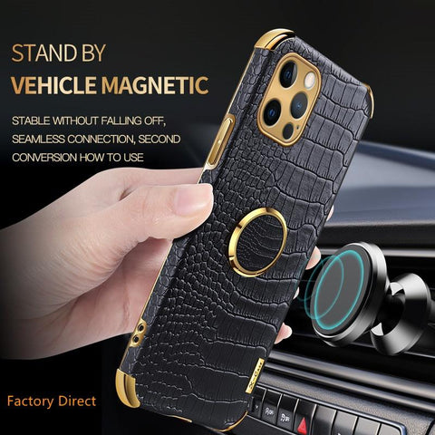 Image of Oneplus 9 9pro 9proplus case Crocodile leather design cover with ring holder