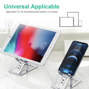 Adjustable Cell Phone Stand Foldable  Aluminum Desktop Phone Holder with retail packaging