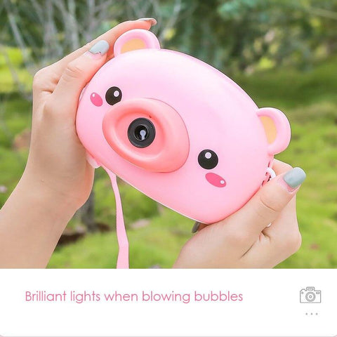 Image of Children's Bubble Machine Fully Automatic Blowing Bubbles Machine Outdoor Play Bubble Guns Toys For Children