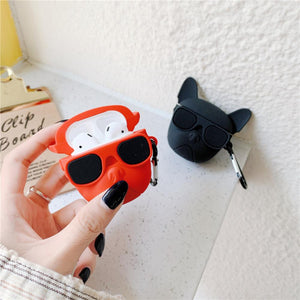 Cool bulldog headphone case for Apple Airpods 4 3 pro 2 1