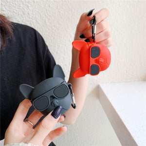 Cool bulldog headphone case for Apple Airpods 4 3 pro 2 1