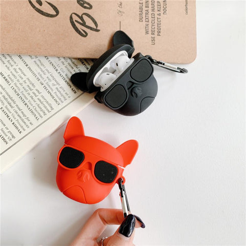 Image of Cool bulldog headphone case for Apple Airpods 4 3 pro 2 1