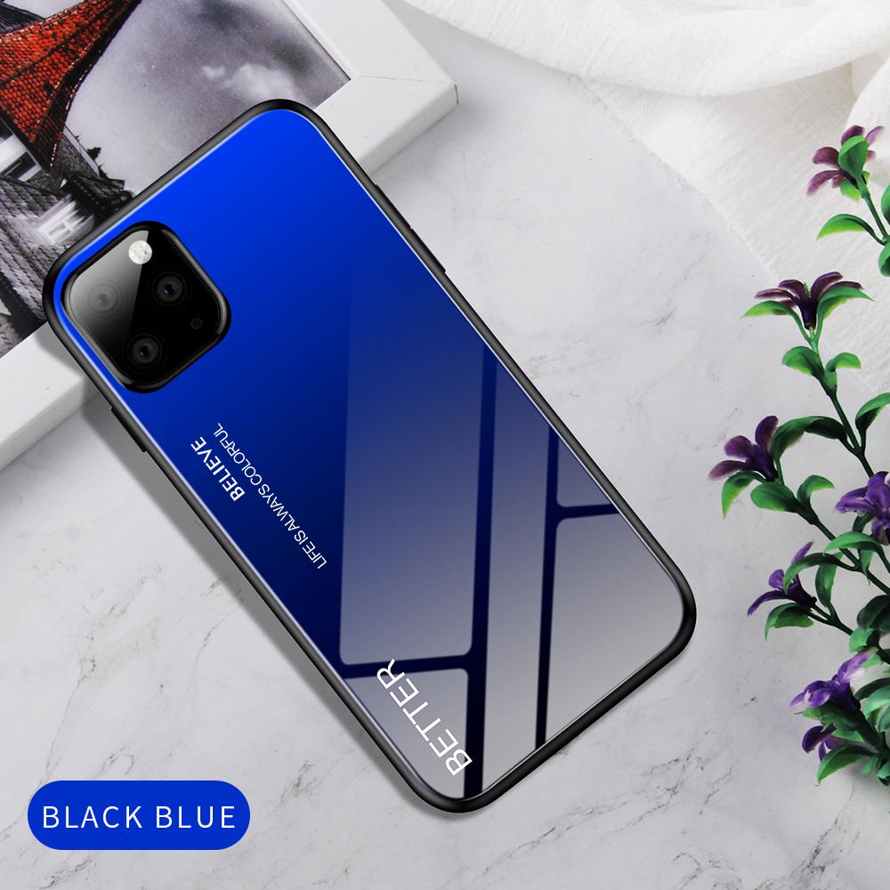 Creative coloful printed tempered glass phone case for iPhone Samsung models