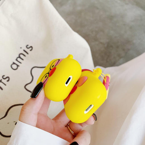 Image of Cute Hyaluronic Acid Duck Earphone Case For Apple Airpods 1/2