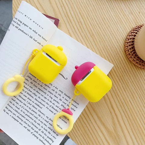 Image of Cute Hyaluronic Acid Duck Earphone Case For Apple Airpods 1/2