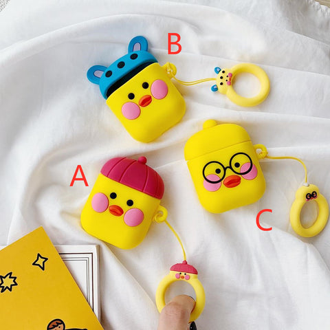 Image of Cute Hyaluronic Acid Duck Earphone Case For Apple Airpods 1/2