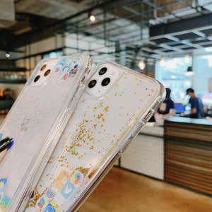 Cute APP Style Quicksand Phone Cover for iPhone all models
