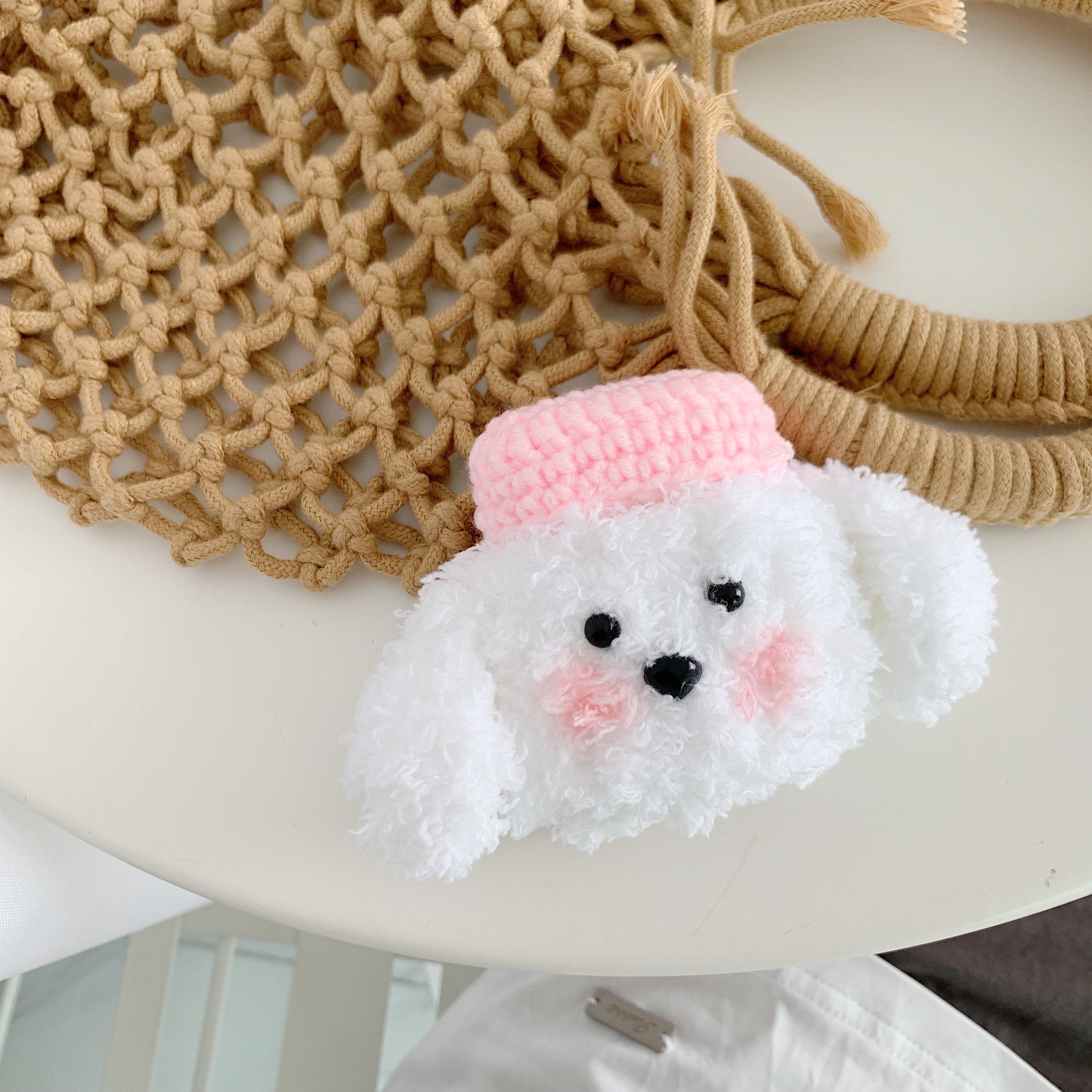 Cute Dog Knitted Plush Airpods Case for G1 G2