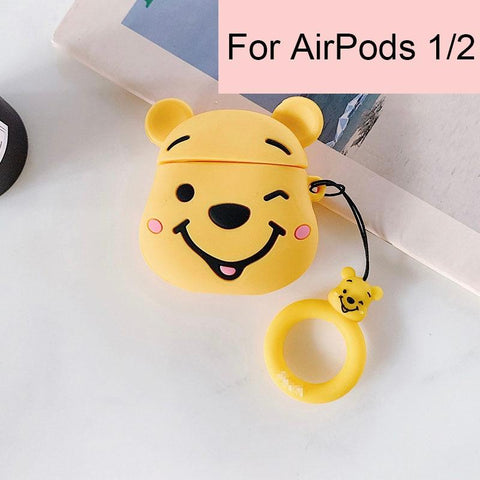 Image of Disney AirPods 2 Case Soft Silicone 3D Anime Toys Stitch/Venom/Babe Yoda/Star Wars/Winnie Protective Cover for AirPods Earphones