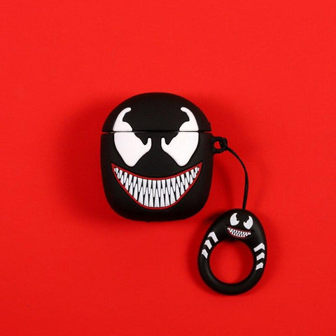 Image of Disney AirPods 2 Case Soft Silicone 3D Anime Toys Stitch/Venom/Babe Yoda/Star Wars/Winnie Protective Cover for AirPods Earphones