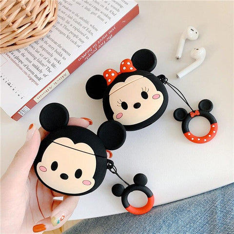 Image of Disney AirPods 2 Case Soft Silicone 3D Anime Toys Stitch/Venom/Babe Yoda/Star Wars/Winnie Protective Cover for AirPods Earphones