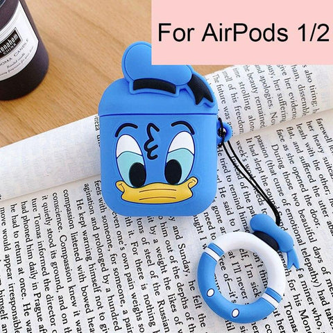 Image of Disney AirPods 2 Case Soft Silicone 3D Anime Toys Stitch/Venom/Babe Yoda/Star Wars/Winnie Protective Cover for AirPods Earphones