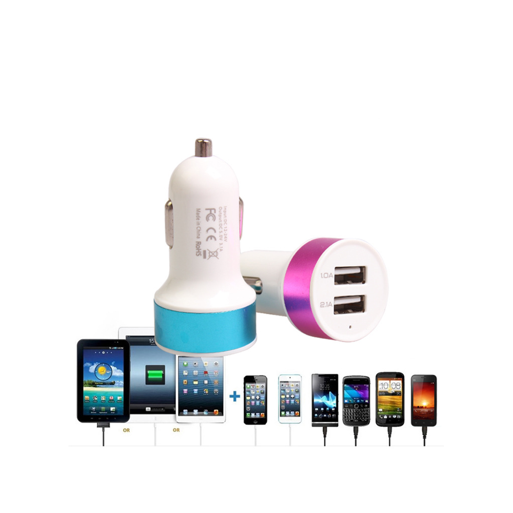 wholesale bulk stock Dual USB port Car Charger with retail packaging option
