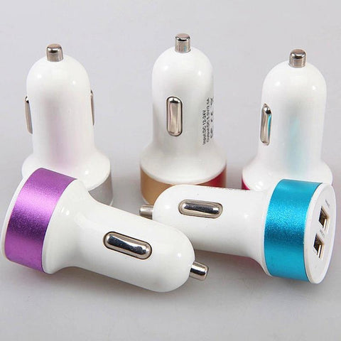 Image of wholesale bulk stock Dual USB port Car Charger with retail packaging option