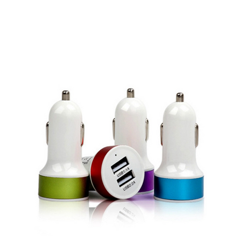 Image of wholesale bulk stock Dual USB port Car Charger with retail packaging option