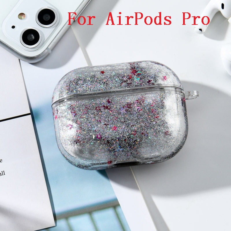 Dynamic Liquid Case For AirPods Cases Glitter Liquid Cover For AirPod 2 Covers Protector For Air Pods Pro Bumper Hard Coque Etui