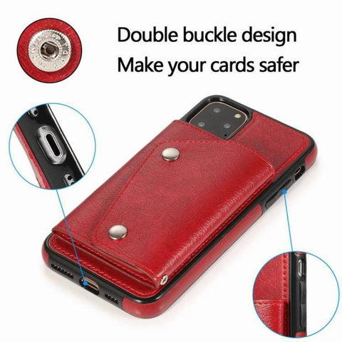 Image of Fashion Flip Leather Phone Case with card slot wallet for all iphone models