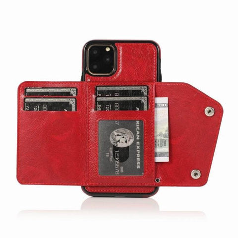 Image of Fashion Flip Leather Phone Case with card slot wallet for all iphone models