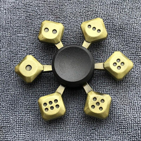 Image of Fidget Spinner Brass Color Zinc Alloy Metal Hand Spinner