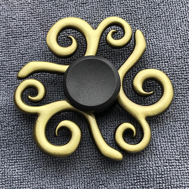 Fidget Spinner Brass Color Zinc Alloy Metal Hand Spinner