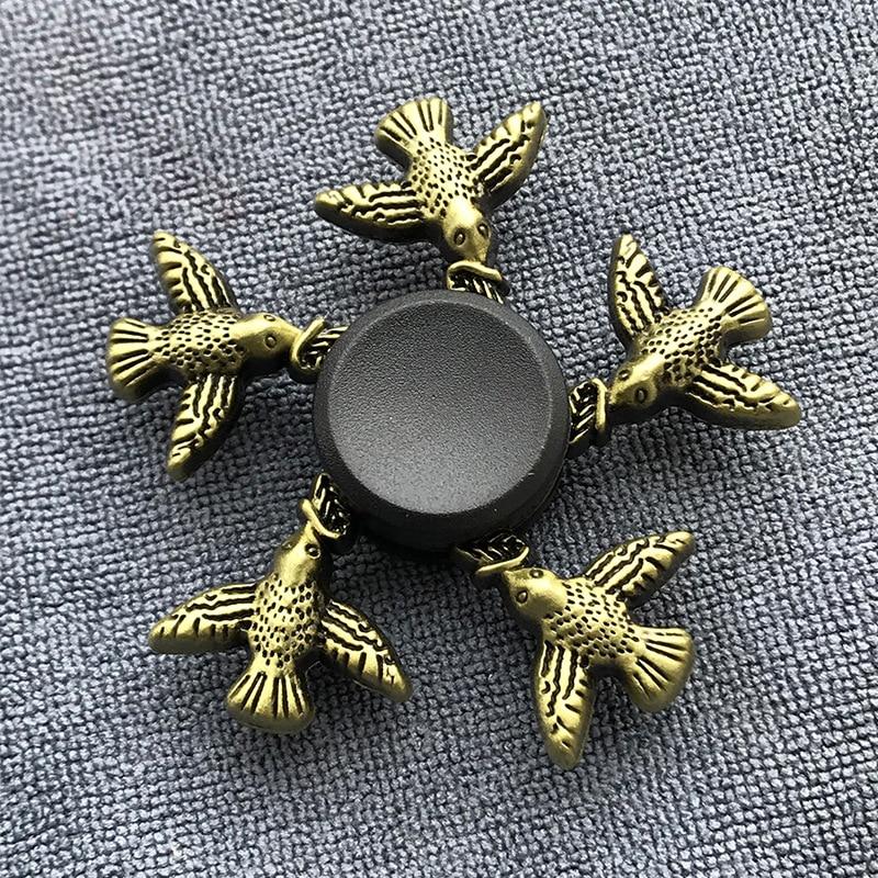 Fidget Spinner Brass Color Zinc Alloy Metal Hand Spinner