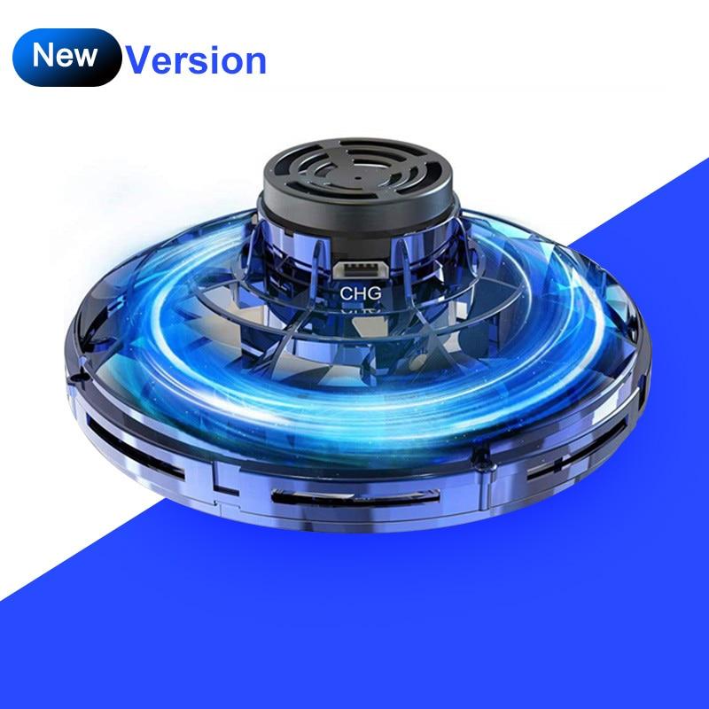 Flynova Mini Drone LED UFO type Flying Helicopter spinner  Fingertip Upgrade Flight Gyro Drone Aircraft Toy Adult Kids Gift