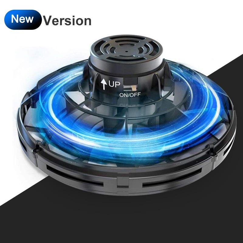 Flynova Mini Drone LED UFO type Flying Helicopter spinner  Fingertip Upgrade Flight Gyro Drone Aircraft Toy Adult Kids Gift