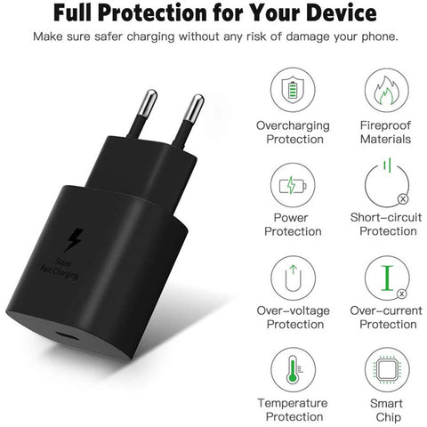 Image of 25W Fast charger For Samsung mobile phones for S10 20 21 22