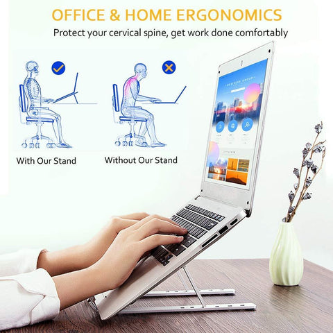 Image of Laptop Stand for MacBook Pro Notebook Stand Foldable Aluminium Alloy Tablet Stand Bracket Laptop Holder for Notebook